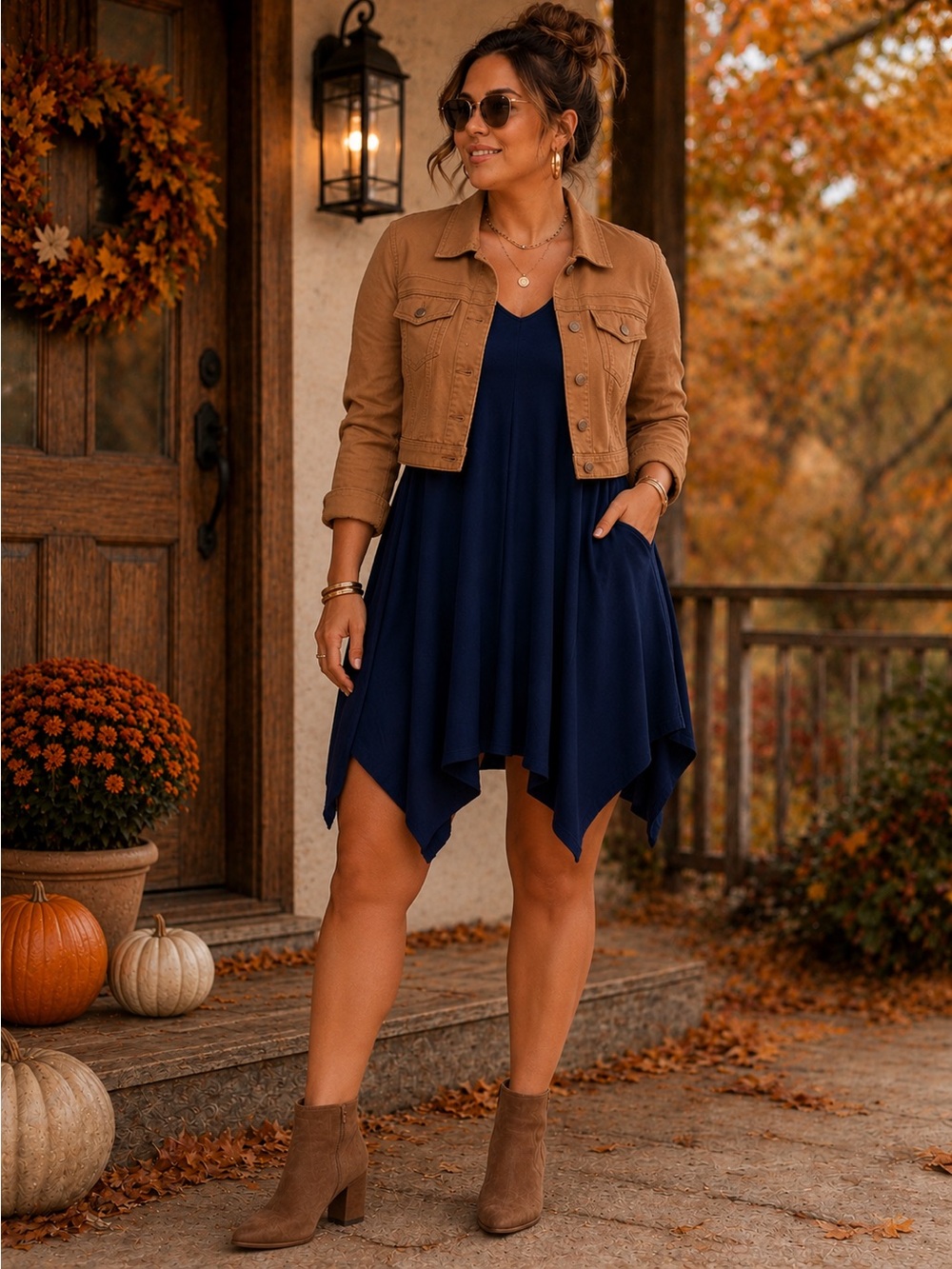 Sleeveless Navy Blue Plus size Dress asymmetrical